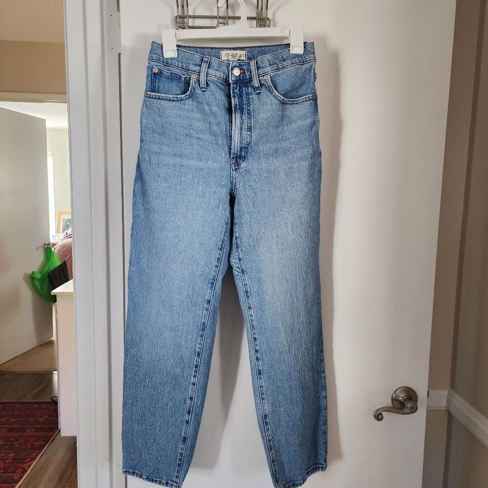 Madewell Perfect Vintage Straight Jean 27 Light Wash High Rise